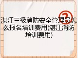 湛江三级消防安全管理员怎么报名培训费用(湛江消防培训费用)