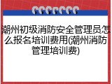 潮州初级消防安全管理员怎么报名培训费用(潮州消防管理培训费)