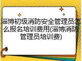 淄博初级消防安全管理员怎么报名培训费用(淄博消防管理员培训费)