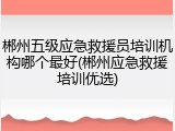 郴州五级应急救援员培训机构哪个最好(郴州应急救援培训优选)