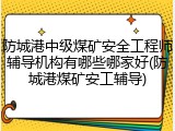 防城港中级煤矿安全工程师辅导机构有哪些哪家好(防城港煤矿安工辅导)