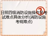 日照四级消防设施操作员考试难点具体分析(消防设施考纲难点)