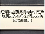红河执业药师机构培训班当地周边的有吗(红河执业药师培训附近)