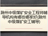滁州中级煤矿安全工程师辅导机构有哪些哪家好(滁州中级煤矿安工辅导)