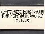 朔州高级应急救援员培训机构哪个最好(朔州应急救援培训优选)