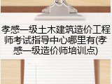 孝感一级土木建筑造价工程师考试指导中心哪里有(孝感一级造价师培训点)