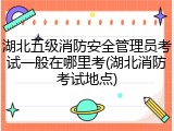 湖北五级消防安全管理员考试一般在哪里考(湖北消防考试地点)