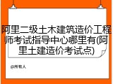 阿里二级土木建筑造价工程师考试指导中心哪里有(阿里土建造价考试点)