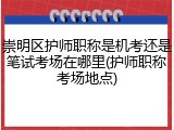 崇明区护师职称是机考还是笔试考场在哪里(护师职称考场地点)