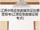 辽源中级应急救援员证在哪里报考(辽源应急救援证报考点)