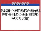 防城港护师职称报名和考试费用分别多少钱(护师职称报名考试费)