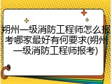 朔州一级消防工程师怎么报考哪家最好有何要求(朔州一级消防工程师报考)