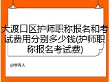 大渡口区护师职称报名和考试费用分别多少钱(护师职称报名考试费)