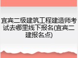 宜宾二级建筑工程建造师考试去哪里线下报名(宜宾二建报名点)