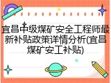 宜昌中级煤矿安全工程师最新补贴政策详情分析(宜昌煤矿安工补贴)