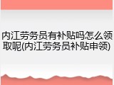 内江劳务员有补贴吗怎么领取呢(内江劳务员补贴申领)