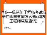 萍乡一级消防工程师考试成绩在哪里查询怎么查(消防工程师成绩查询)