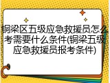 铜梁区五级应急救援员怎么考需要什么条件(铜梁五级应急救援员报考条件)
