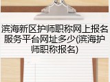 滨海新区护师职称网上报名服务平台网址多少(滨海护师职称报名)