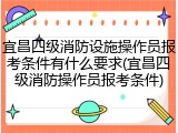 宜昌四级消防设施操作员报考条件有什么要求(宜昌四级消防操作员报考条件)
