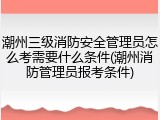 潮州三级消防安全管理员怎么考需要什么条件(潮州消防管理员报考条件)