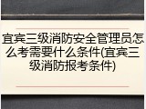 宜宾三级消防安全管理员怎么考需要什么条件(宜宾三级消防报考条件)