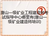 唐山一级矿业工程建造师考试指导中心哪里有(唐山一级矿业建造师培训)