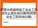 阿里中级建筑施工安全工程师怎么报名培训费用(阿里安全工程师培训费)