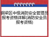 铜梁区中级消防安全管理员报考资格详解(消防安全员报考资格)