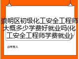 崇明区初级化工安全工程师大概多少学费好就业吗(化工安全工程师学费就业)