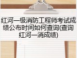 红河一级消防工程师考试成绩公布时间如何查询(查询红河一消成绩)