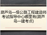 葫芦岛一级公路工程建造师考试指导中心哪里有(葫芦岛一建考点)