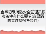 宜昌初级消防安全管理员报考条件有什么要求(宜昌消防管理员报考条件)
