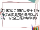 红河初级金属矿山安全工程师怎么报名培训费用(红河矿山安全工程师培训费)