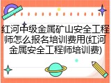红河中级金属矿山安全工程师怎么报名培训费用(红河金属安全工程师培训费)