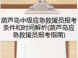 葫芦岛中级应急救援员报考条件和时间解析(葫芦岛应急救援员报考指南)