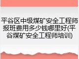 平谷区中级煤矿安全工程师报班费用多少钱哪里好(平谷煤矿安全工程师培训)