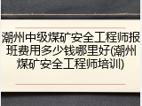 潮州中级煤矿安全工程师报班费用多少钱哪里好(潮州煤矿安全工程师培训)