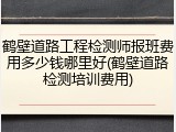 鹤壁道路工程检测师报班费用多少钱哪里好(鹤壁道路检测培训费用)