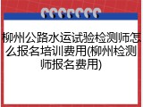 柳州公路水运试验检测师怎么报名培训费用(柳州检测师报名费用)