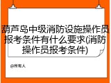 葫芦岛中级消防设施操作员报考条件有什么要求(消防操作员报考条件)