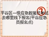 平谷区一级应急救援员考试去哪里线下报名(平谷应急员报名点)