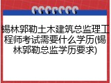 锡林郭勒土木建筑总监理工程师考试需要什么学历(锡林郭勒总监学历要求)