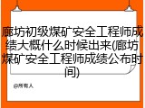 廊坊初级煤矿安全工程师成绩大概什么时候出来(廊坊煤矿安全工程师成绩公布时间)