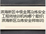 滨海新区中级金属冶炼安全工程师培训机构哪个最好(滨海新区冶炼安全师培训)