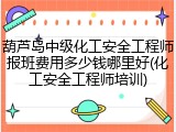 葫芦岛中级化工安全工程师报班费用多少钱哪里好(化工安全工程师培训)