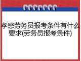 孝感劳务员报考条件有什么要求(劳务员报考条件)