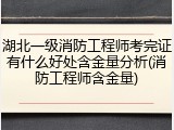 湖北一级消防工程师考完证有什么好处含金量分析(消防工程师含金量)