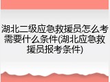 湖北二级应急救援员怎么考需要什么条件(湖北应急救援员报考条件)