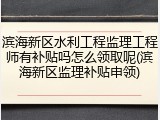 滨海新区水利工程监理工程师有补贴吗怎么领取呢(滨海新区监理补贴申领)